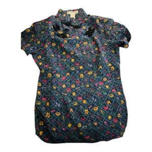 Isrida Vintage 1980’s Silk Floral Blouse